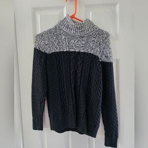 Women's Croft & Barrow Black and White Knit Sweater